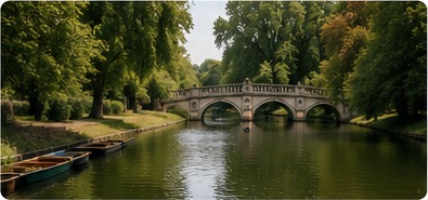 River Cam and Cambridge bridge